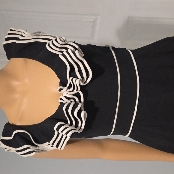 Kate Spade Black and White Scoop Neck Mini Sundress - Picture 2 of 5